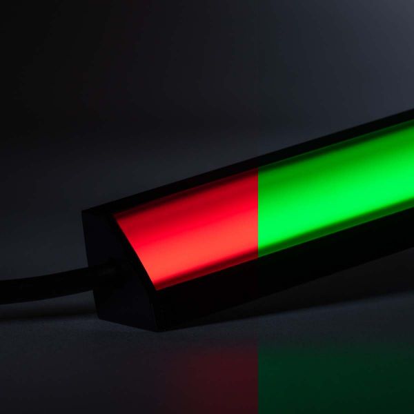 24V Black Line LED Eckleiste - COB - RGB - schwarze Abdeckung