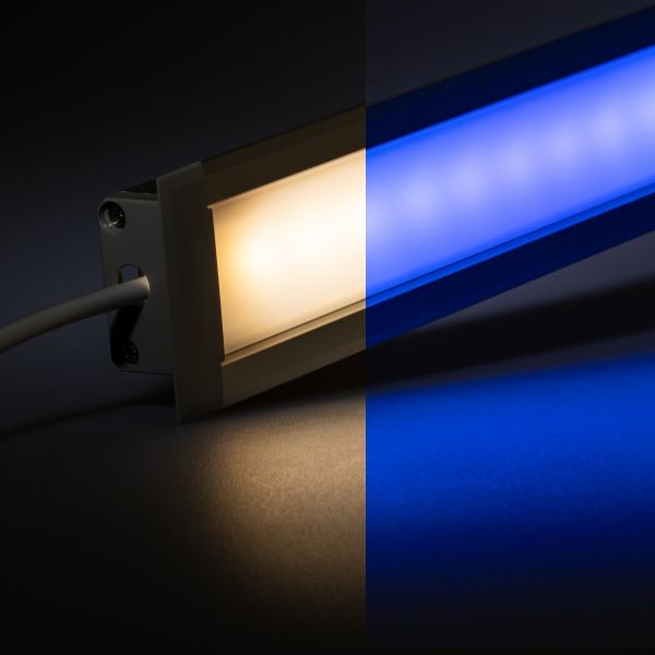 24V wasserfeste Sauna Einbau LED Leiste - hitzebeständig - RGBWW - diffuse Abdeckung - IP65