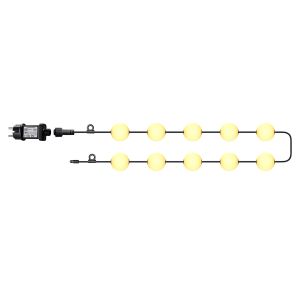 12V LED - Lichterkette für Innen- und Außenbereich mit 10 warmweißen Lichtkugeln in 7,7m Länge 12V LED - Lichterkette für Innen- und Außenbereich mit 10 warmweißen Lichtkugeln in 7,7m Länge