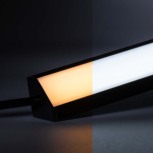 24V Black Line LED Eckleiste - COB - Farbtemperatur einstellbar - diffuse Abdeckung