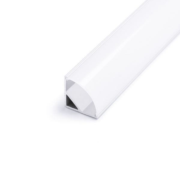 Aluminium LED Eck Profil in Wunschlänge, round line, 1,6 x 1,6cm