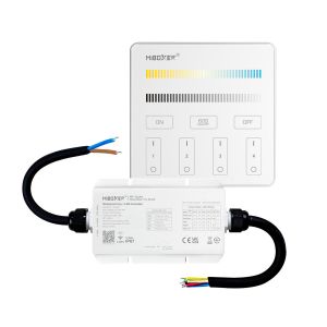 LED Funk Controller Set - 4 Zonen - 1 bis 2 Kanal - CCT - Fernbedienung (2,4 GHz) - IP67 wasserfest LED Funk Controller Set - 4 Zonen - 1 bis 2 Kanal - CCT - Fernbedienung (2,4 GHz) - IP67 wasserfest