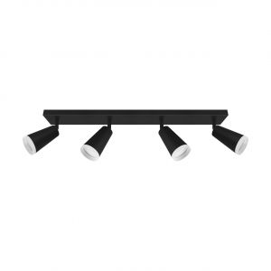 SANA 4 - Decken Spotleuchte in schwarz - Lichtfarbe: individuell wählbar SANA 4 - Decken Spotleuchte in schwarz - Lichtfarbe: individuell wählbar