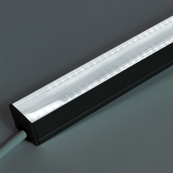 230V schwarze Aufputz LED Leiste - Classic Maxi - weißes Licht - transparente Abdeckung, IP65