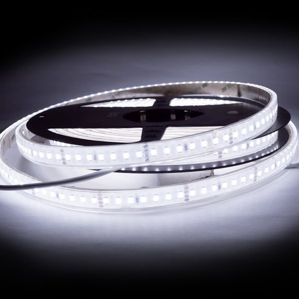 24V wasserfester LED Streifen - Weiß - IP67 - 140 LEDs je Meter - alle 5cm teilbar