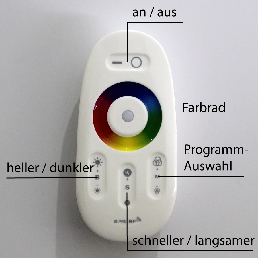 Mextronic LED RGB Controller Funk - Mit Touch Fernbedienung 20m Reichweite