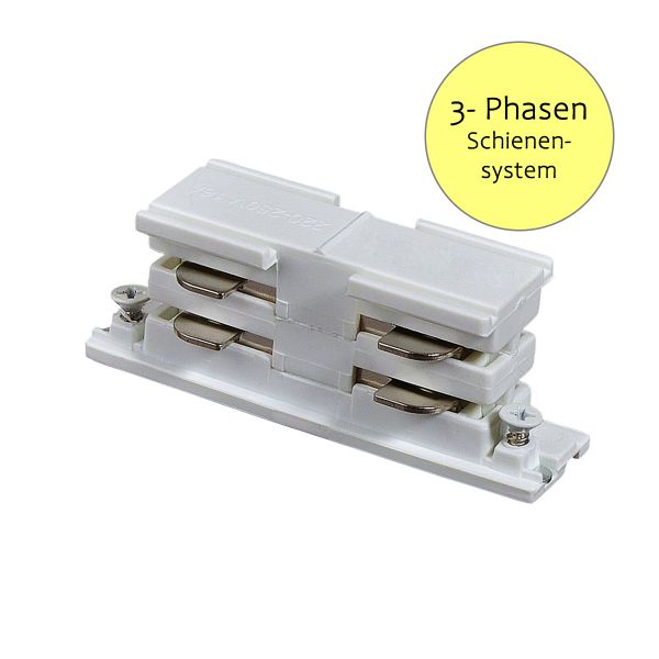 I - Verbinder für 3-Phasen-Stromschienensystem - weiß