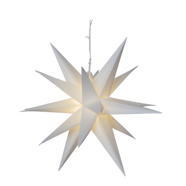 Star Trading, Advents- und Weihnachtsstern, beleuchtet mit 12 warmweißen LEDs, inkl. Timer, 57 cm Ø