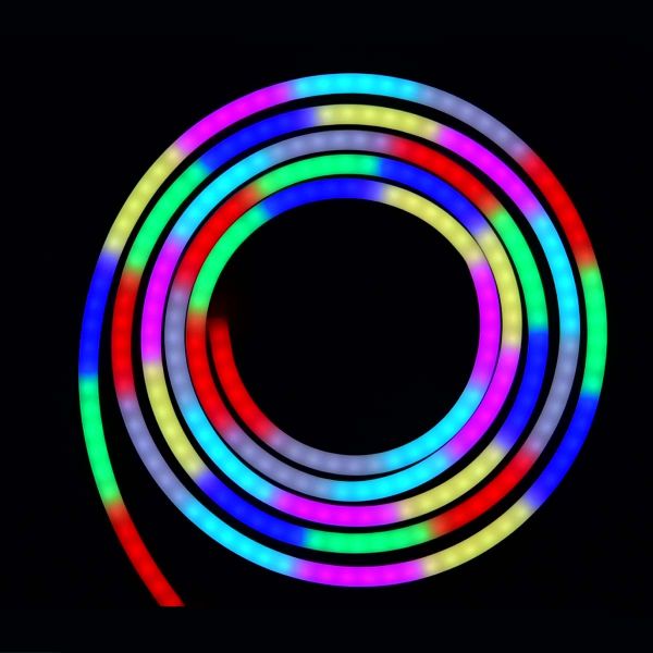 24V wasserfester flexibler LED Lichtschlauch - RGB einzeln ansteuerbar - diffus - 15x15mm - 500cm