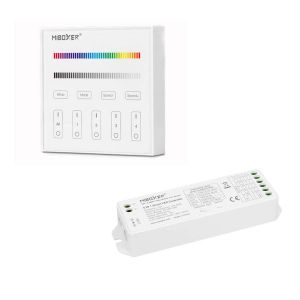 4 Zonen RGBW Funk LED Wandcontroller 4-Kanal, weiß 4 Zonen RGBW Funk LED Wandcontroller 4-Kanal, weiß