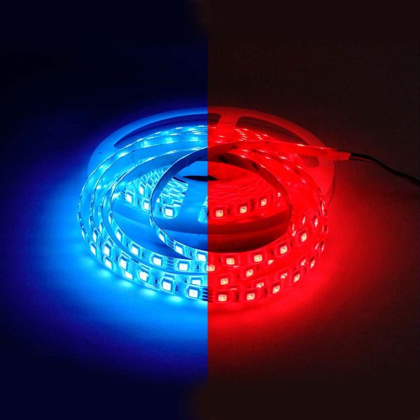 24V wasserfester LED Streifen - RGB - IP65 - 60 LEDS je Meter - alle 10cm teilbar