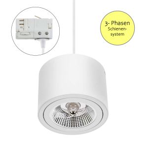 230V LED 3-Phasen Schienenleuchte - Chloe AR111 - 12W - GU10, weiß 230V LED 3-Phasen Schienenleuchte - Chloe AR111 - 12W - GU10, weiß