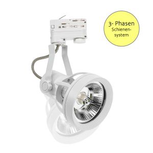 230V LED 3-Phasen Schienenleuchte - Madara AR111 - 25W - GU10-E27, weiß 230V LED 3-Phasen Schienenleuchte - Madara AR111 - 25W - GU10-E27, weiß