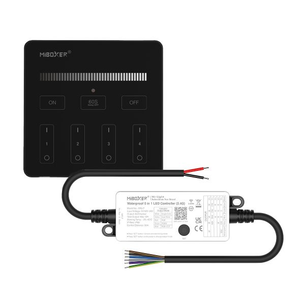 LED Funk Controller Set - 4 Zonen - 1 Kanal - Fernbedienung (2,4 GHz) - IP66 wasserfest