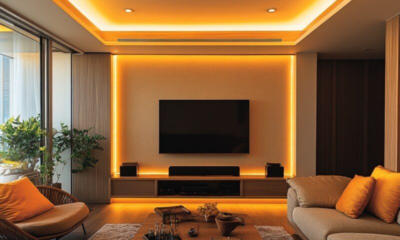 LED Indirekte Beleuchtung Wohnzimmer