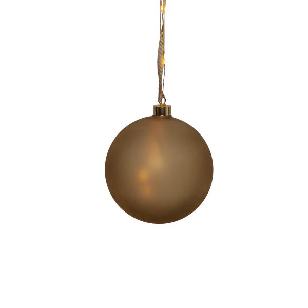 Bliss - Glaskugel - 15 cm - Glasfarbe: Gold - Timer - Batteriebetrieb - Lichtfarbe: Warmweiß