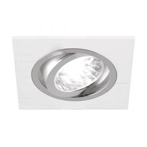 LED-Einbauleuchte - weiß/ chrom - 9,3x9,3cm - eckig LED-Einbauleuchte - weiß/ chrom - 9,3x9,3cm - eckig
