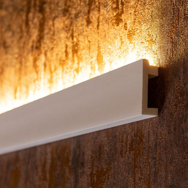 LED Stuckleiste, Sockelleiste, 2 x 6 x 200cm