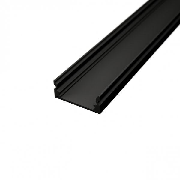 schwarzes Aluminium LED Aufputz Profil, slim, 1,71 x 0,8