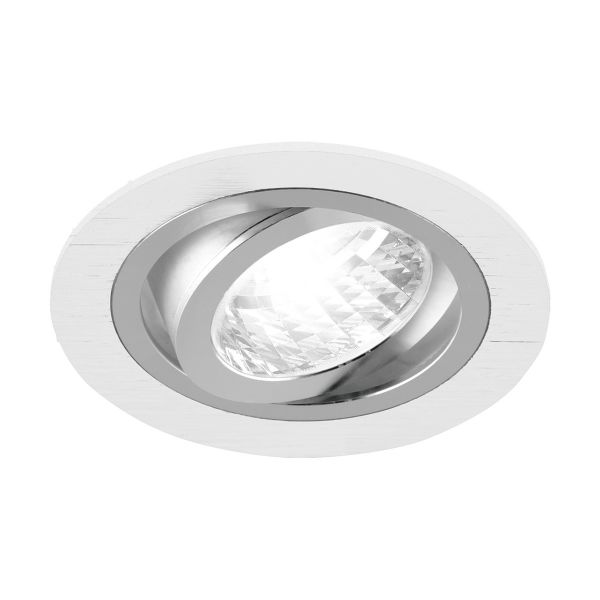 Ideus, LED-Einbauleuchte - weiß/ chrom - 9,2 cm - rund