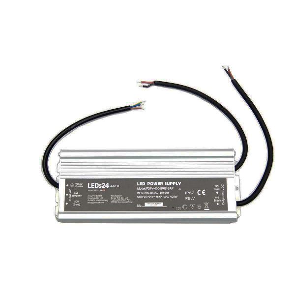 24V DC - wasserfestes Netzteil stabilisiert - 16,6A - 400Watt - IP67