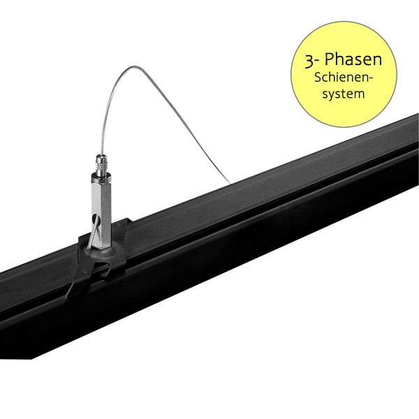 8m Pendelabhängung für 3-Phasen-Stromschienensystem, schwarz