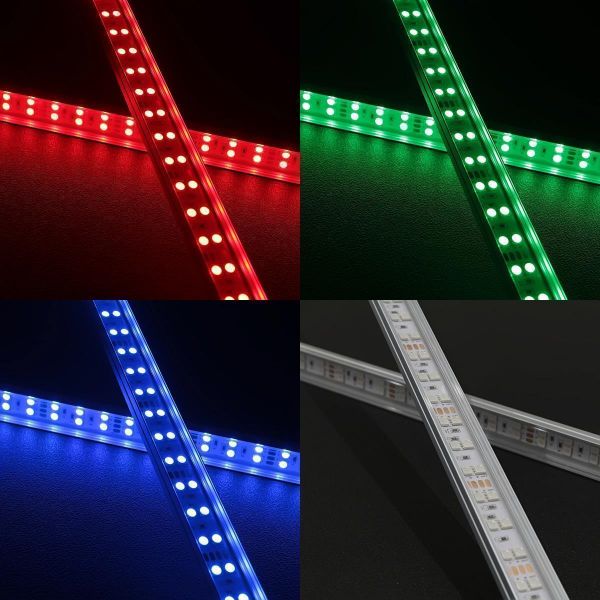 24V Slim-Line Aluminium TWIN LED Leiste – RGB – transparente Abdeckung