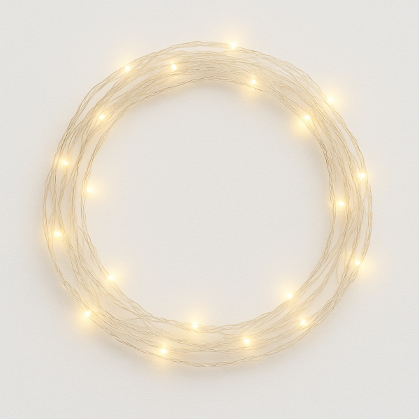 Twinkle Ray - Lichterkette für außen - 12 m - 120 LEDs - Timer - Batteriebetrieb - Warmweiß