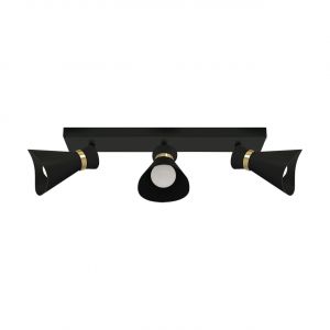 LORETA SPT 3 - Decken Spotleuchte in schwarz/gold - Lichtfarbe: individuell wählbar LORETA SPT 3 - Decken Spotleuchte in schwarz/gold - Lichtfarbe: individuell wählbar