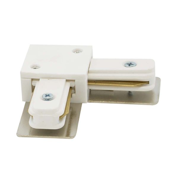Ideus, L - Verbinder für 1-Phasen - 230V Stromschienensystem - weiß