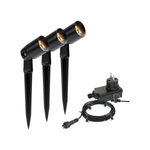 Garden Lights, 12V Wegeleuchte - Neso 3er Set, 6W, warmweiß, IP44 Garden Lights, 12V Wegeleuchte - Neso 3er Set, 6W, warmweiß, IP44