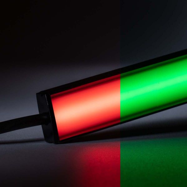24V Black Line Slim LED Leiste - COB - RGB - schwarze Abdeckung