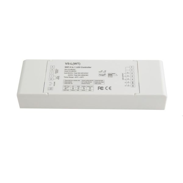 12V - 48V WLAN Controller für 1-5 Kanal LED Produkte - Smart Home, PWM steuerbar