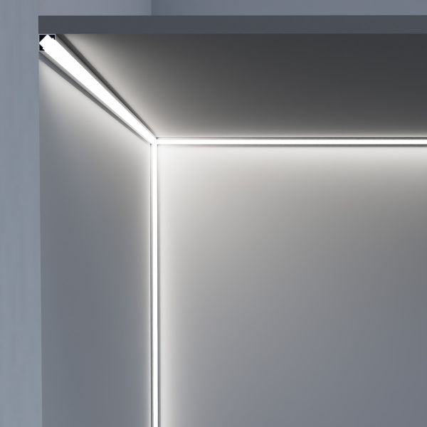 24V Aluminium LED Eckleiste – RGB – diffuse Abdeckung
