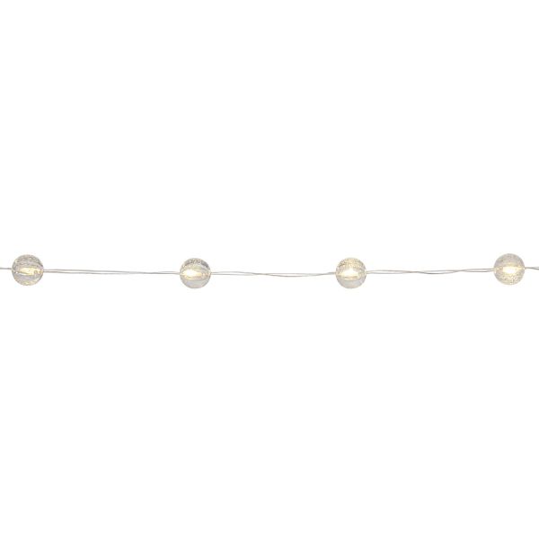 Berry - Deko Lichterkette für außen - 5 m - 50 LEDs - Timer - Batteriebetrieb - Warmweiß