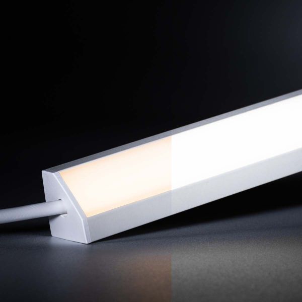 24V White Line LED Eckleiste - COB - Farbtemperatur einstellbar - diffuse Abdeckung
