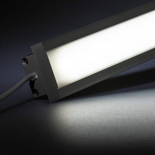 12V Aluminium Einbau LED Leiste – weiß – diffuse Abdeckung