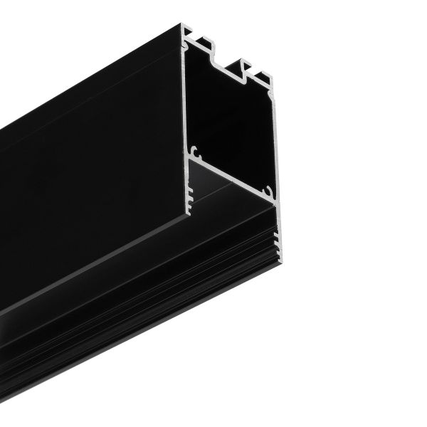 schwarzes Aluminium LED Aufbau Profil, Combo 30, 4,99 x 3,34cm