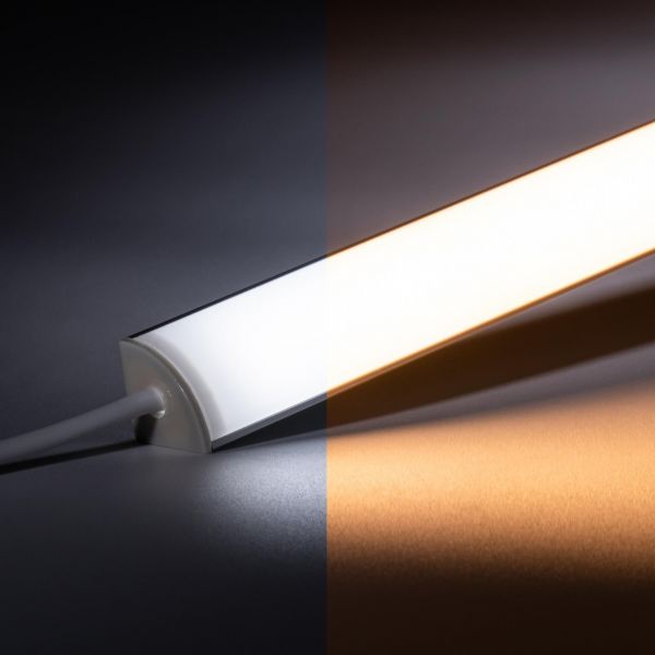 24V wasserfeste Aluminium LED Eck Leiste rund – einstellbare Farbtemperatur – diffus - IP65