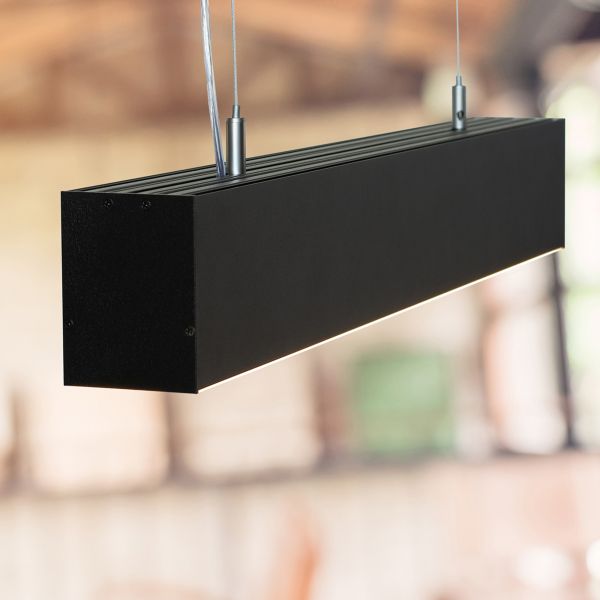 24V Black Line Aluminium LED Pendelleuchte - einstellbare Farbtemperatur - diffuse Abdeckung