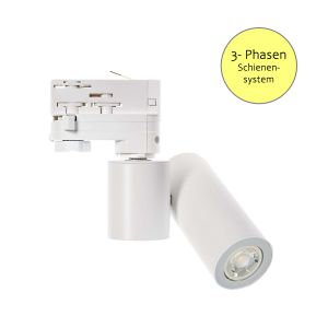 230V LED 3-Phasen Schienenleuchte - Trago Mini - 4W, MR 11-GU10, weiß 230V LED 3-Phasen Schienenleuchte - Trago Mini - 4W, MR 11-GU10, weiß