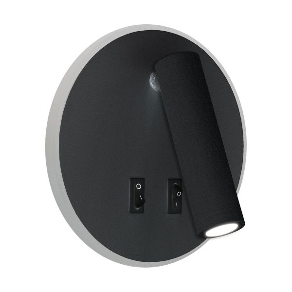 OTELLO LED C - Wandleuchte indoor in schwarz - 6W + 3W - Lichtfarbe: warmweiß/ neutralweiß