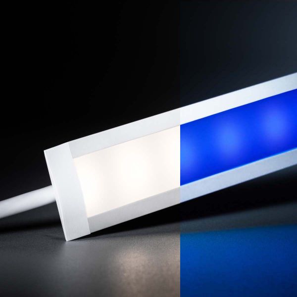 24V White Line Einbau LED Leiste schmal - RGBW (RGB + neutralweiß) - diffuse Abdeckung