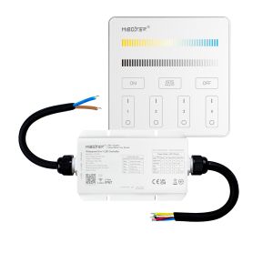 LED Funk Controller Set - 4 Zonen - 1 bis 2 Kanal - CCT - Fernbedienung (2,4 GHz) - IP67 wasserfest LED Funk Controller Set - 4 Zonen - 1 bis 2 Kanal - CCT - Fernbedienung (2,4 GHz) - IP67 wasserfest