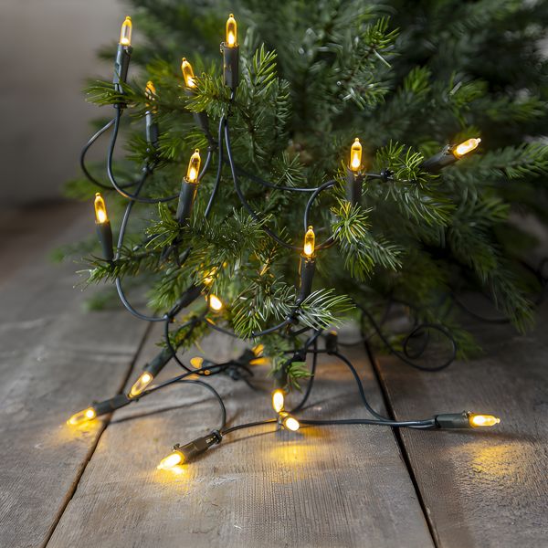 Star Trading, LED-Lichterkette mit 20 warmweißen LEDs, 285cm schwarzes Kabel, Innenbreich, IP20