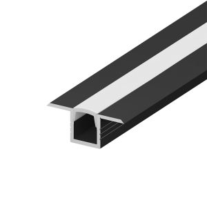 schwarzes Aluminium LED Einbauprofil in Wunschlänge, 1,7 x 0,63cm schwarzes Aluminium LED Einbauprofil in Wunschlänge, 1,7 x 0,63cm