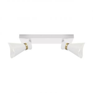 LORETA SPT 2 - Decken Spotleuchte in weiß/gold - Lichtfarbe: individuell wählbar LORETA SPT 2 - Decken Spotleuchte in weiß/gold - Lichtfarbe: individuell wählbar