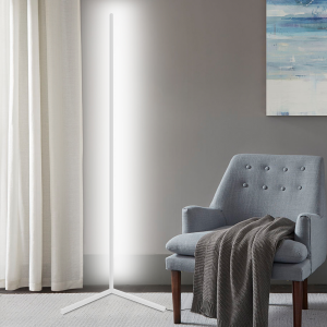 LED - Eck Stehleuchte weiß, RGB + Weiß + Warmweiß, stufenlos dimmbar inkl. Fernbedienung LED - Eck Stehleuchte weiß, RGB + Weiß + Warmweiß, stufenlos dimmbar inkl. Fernbedienung