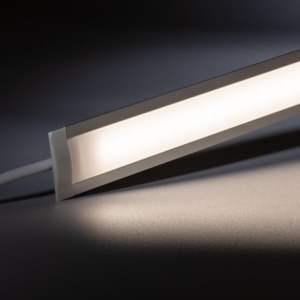 24V Aluminium Einbau LED Leiste schmal – tageslichtweiß – diffuse Abdeckung
