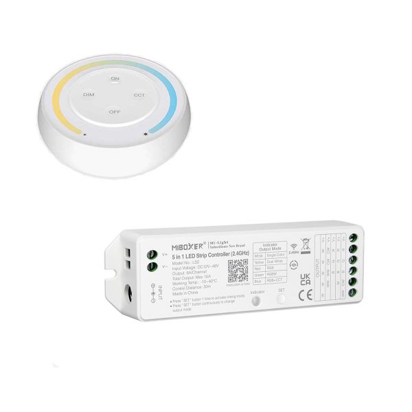 Funk LED Dimmer 1und 2 Kanal, round line, weiß